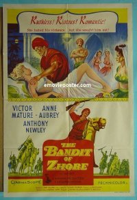K016 BANDIT OF ZHOBE Australian one-sheet movie poster '59 Victor Mature
