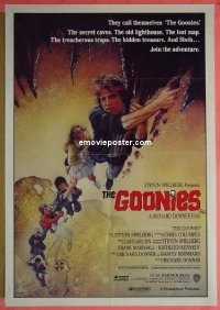 K065 GOONIES Australian one-sheet movie poster '85 Drew Struzan art!