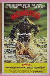 K076 HUMANOIDS FROM THE DEEP Australian one-sheet movie poster '80 classic!