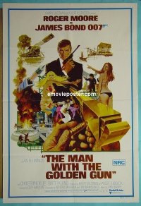 K094 MAN WITH THE GOLDEN GUN Australian one-sheet movie poster '74 Bond