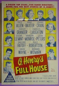#6436 O HENRY'S FULL HOUSE Aust 1sh52 Monroe 