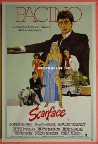 K128 SCARFACE Australian one-sheet movie poster '83 Al Pacino