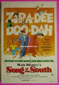 #8127 SONG OF THE SOUTH Aust 1sh R80s Walt Disney, Uncle Remus, Br'er Rabbit & Br'er Bear!