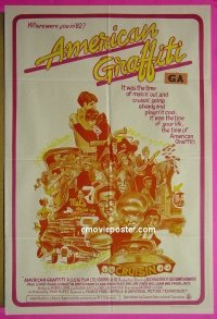 #8039 AMERICAN GRAFFITI Aust 1sh R70s George Lucas teen classic, it was the time of your life!