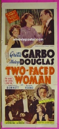 #8458 2-FACED WOMAN Aust db '41 Greta Garbo 