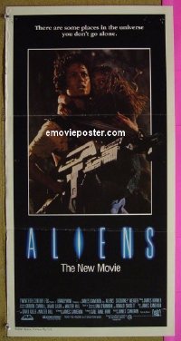p032 ALIENS Australian daybill movie poster '86 James Cameron, S. Weaver