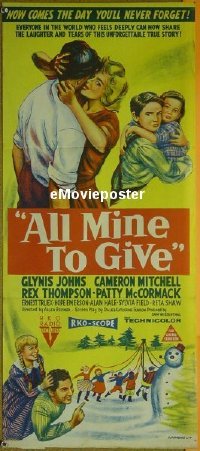#178 ALL MINE TO GIVE daybill 57 Glynis Johns 