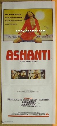 #8240 ASHANTI Aust daybill '79 Caine, Ustinov 