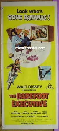 t168 BAREFOOT EXECUTIVE Australian daybill movie poster '71 Walt Disney