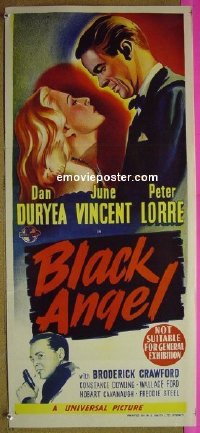 #6589 BLACK ANGEL Aust db '46 Peter Lorre 