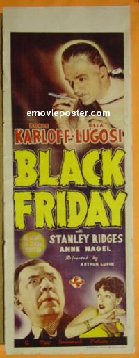 #7801 BLACK FRIDAY Aust db 40 Karloff, Lugosi 