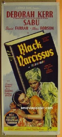 #235 BLACK NARCISSUS daybill '47 Kerr, Sabu 
