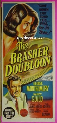 t186 BRASHER DOUBLOON Australian daybill movie poster '47 Montgomery