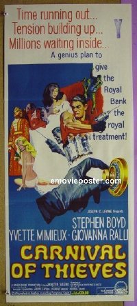 t191 CAPER OF THE GOLDEN BULLS Australian daybill movie poster '67 Mimieux