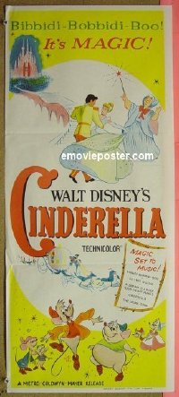 #6627 CINDERELLA Australian daybill R60s Walt Disney classic!