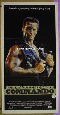#8626 COMMANDO Aust daybill 85 Schwarzenegger 