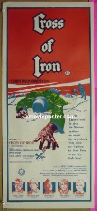 K350 CROSS OF IRON Australian daybill movie poster '77 Peckinpah