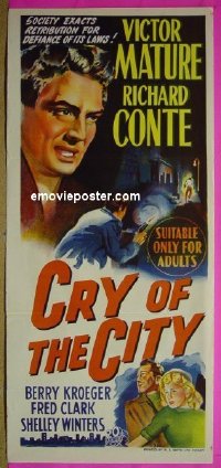 #6640 CRY OF THE CITY Aust db '48 film noir 