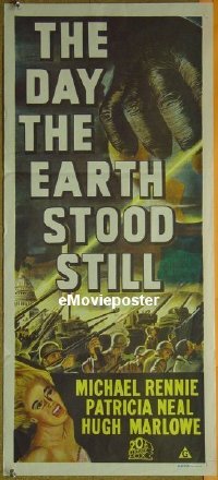 K367 DAY THE EARTH STOOD STILL Australian daybill movie poster R70s