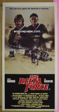 #1309 DELTA FORCE Aust daybill86 Chuck Norris