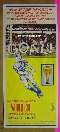 K475 GOAL THE WORLD CUP Australian daybill movie poster '66 soccer!