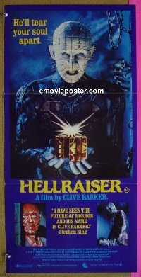 #1526 HELLRAISER Aust daybill 87 Clive Barker