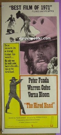 #1538 HIRED HAND Aust daybill '71 Peter Fonda