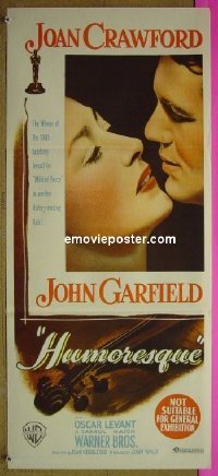 t255 HUMORESQUE Australian daybill movie poster '46 Joan Crawford
