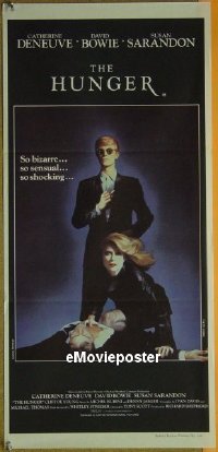 #1562 HUNGER Aust daybill '83 Deneuve, Bowie