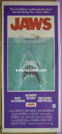 #8847 JAWS Aust daybill75 Spielberg, Scheider 