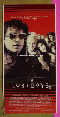K610 LOST BOYS Australian daybill movie poster '87 Patric, Sutherland