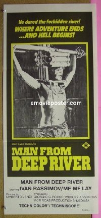 K630 MAN FROM DEEP RIVER Australian daybill movie poster '73 Lenzi