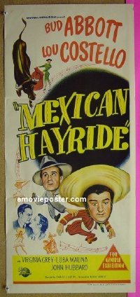 t283 MEXICAN HAYRIDE Australian daybill movie poster '48 Abbott & Costello
