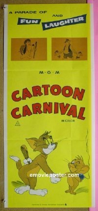 #8599 CARTOON CARNIVAL Australian daybill '70s Tom & Jerry!