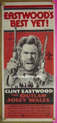 #8996 OUTLAW JOSEY WALES Aust db 76 Eastwood 