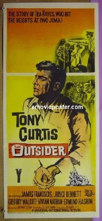 #1790 OUTSIDER Aust daybill '62 Tony Curtis