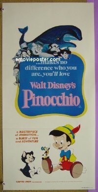 #1810 PINOCCHIO Aust db R82 Disney classic cartoon about a wooden boy who wants to be real!