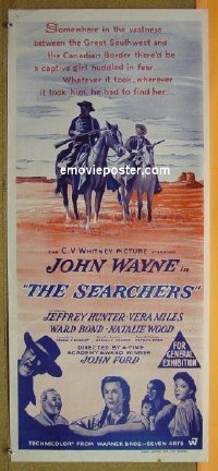 #9092 SEARCHERS Aust daybill R70 John Wayne 