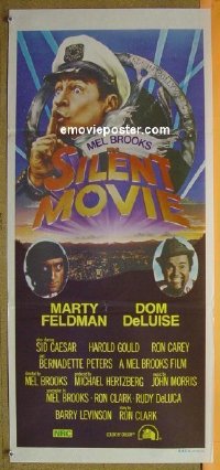 K836 SILENT MOVIE Australian daybill movie poster '76 Mel Brooks