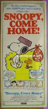 #1965 SNOOPY COME HOME Aust daybill72 Peanuts