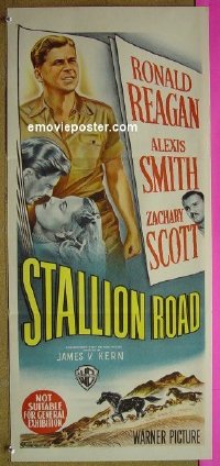 t334 STALLION ROAD Australian daybill movie poster '47 Ronald Reagan