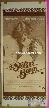 #9138 STAR IS BORN Australian daybill movie poster R80s Kris Kristofferson, Barbra Streisand