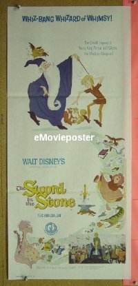 K887 SWORD IN THE STONE Australian daybill movie poster R70s Disney