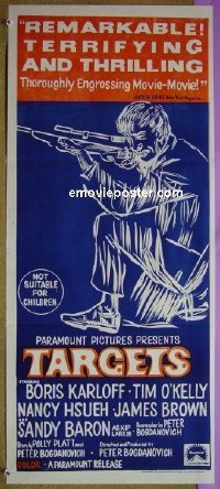 #2035 TARGETS Aust daybill '68 Boris Karloff