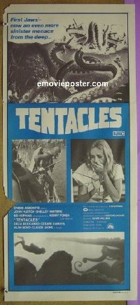 t342 TENTACLES Australian daybill movie poster '77 AIP, great image!
