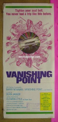 K934 VANISHING POINT Australian daybill movie poster '71 car chase classic!
