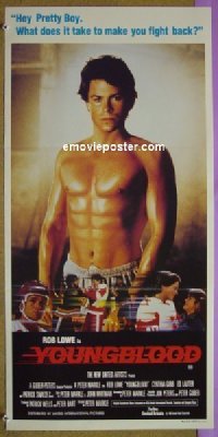 #9257 YOUNGBLOOD Aust daybill '86 Rob Lowe 