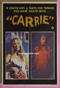 #8006 CARRIE Aust special poster '77 Stephen King, different image of Sissy Spacek after the prom!