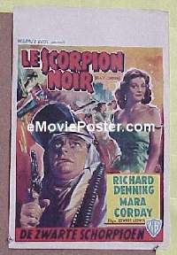 c503 BLACK SCORPION Belgian movie poster '57 Richard Denning
