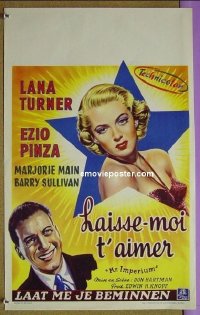 #9140 MR IMPERIUM Belgian '51 Lana Turner 
